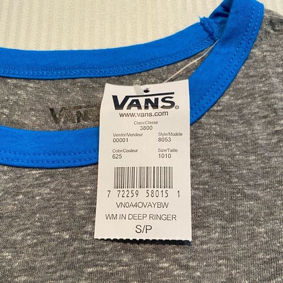 Vans In Deep Ringer Short Sleeve Tee T-Shirt - Picture 8 of 8